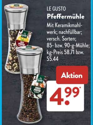 LE GUSTO Pfeffermühle