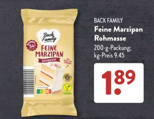 Back Family Feine Marzipan Rohmasse