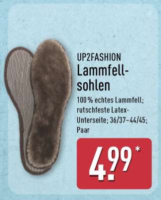 UP2FASHION Lammfellsohlen