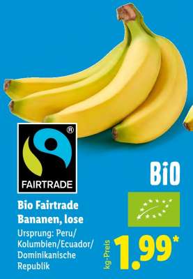 Bio-Fairtrade-Bananen, lose