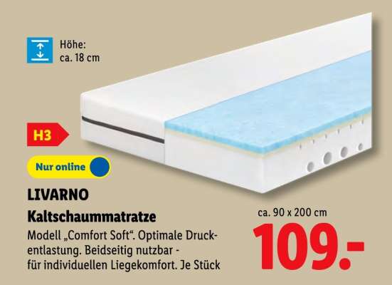 LIVARNO Kaltschaummatratze