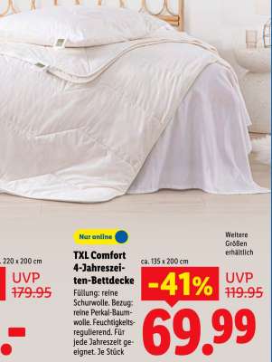 TXL Comfort 4-Jahreszeiten-Bettdecke