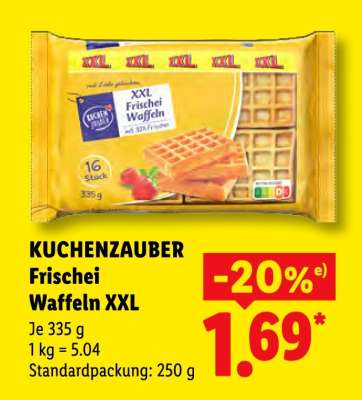 Kuchenzauber Frischei Waffeln XXL