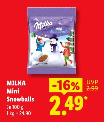 MILKA Mini Snowballs