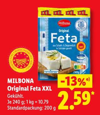 Milbona Original Feta XXL