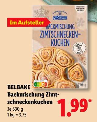BELBAKE Backmischung Zimtschneckenkuchen