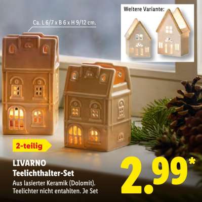 LIVARNO Teelichthalter-Set