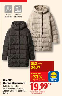 Esmara Thermo-Steppmantel