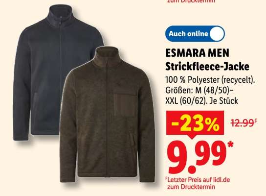 Esmara Men Strickfleece-Jacke