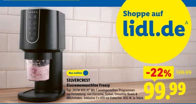 SILVERCREST Eismaschine Freezy