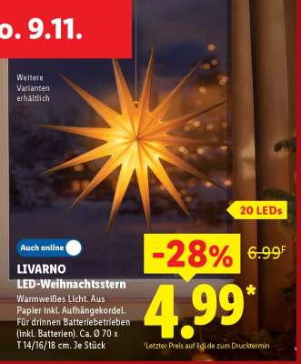LIVARNO LED-Weihnachtsstern