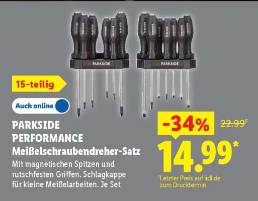 PARKSIDE PERFORMANCE Meißelschraubendreher-Satz
