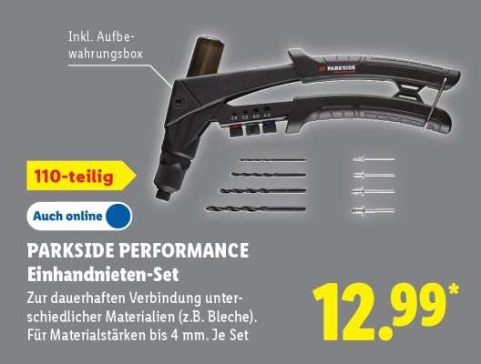 PARKSIDE PERFORMANCE Einhandnieten-Set