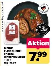 Meine Fleischerei Frische Rinderrouladen