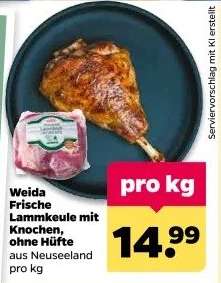 Weida Frische Lammkeule mit Knochen, ohne Hüfte