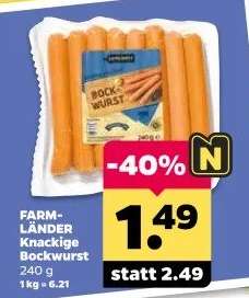 FARM-LÄNDER Knackige Bockwurst
