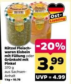 Rätzel Fleischwaren Eisbein mit Füllung oder Grünkohl mit Pinkel