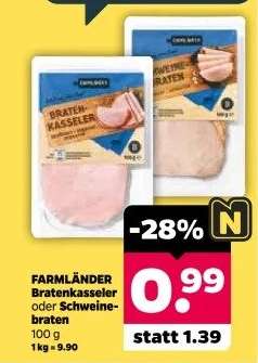 FARMLÄNDER Bratenkasseler oder Schweinebraten