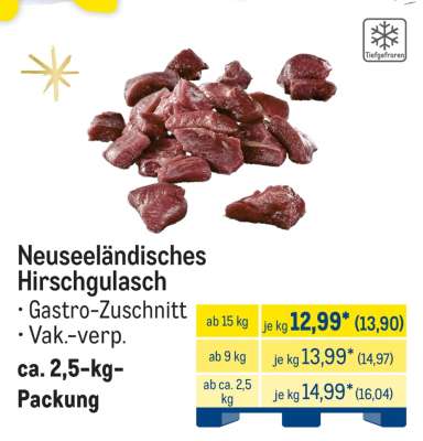Neuseeländisches Hirschgulasch