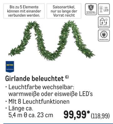 Girlande beleuchtet