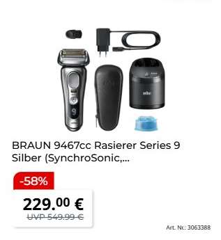 BRAUN 9467cc Rasierer Series 9 Silber (SynchroSonic,...