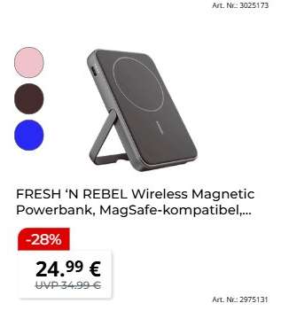 FRESH ‘N REBEL Wireless Magnetic Powerbank