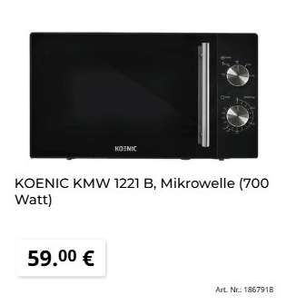 KOENIC KMW 1221 B