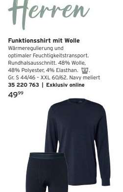 Funktionsshirt mit Wolle