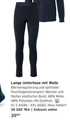 Lange Unterhose mit Wolle