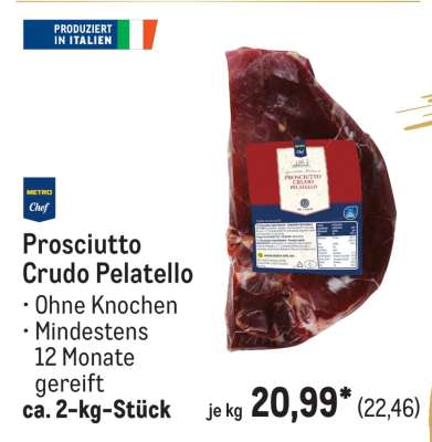 Prosciutto Crudo Pelatello