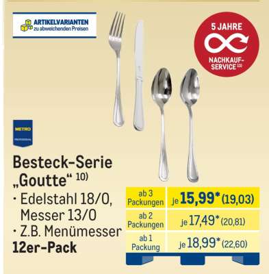 Besteck-Serie „Goutte“