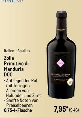 Zolla Primitivo di Manduria DOC