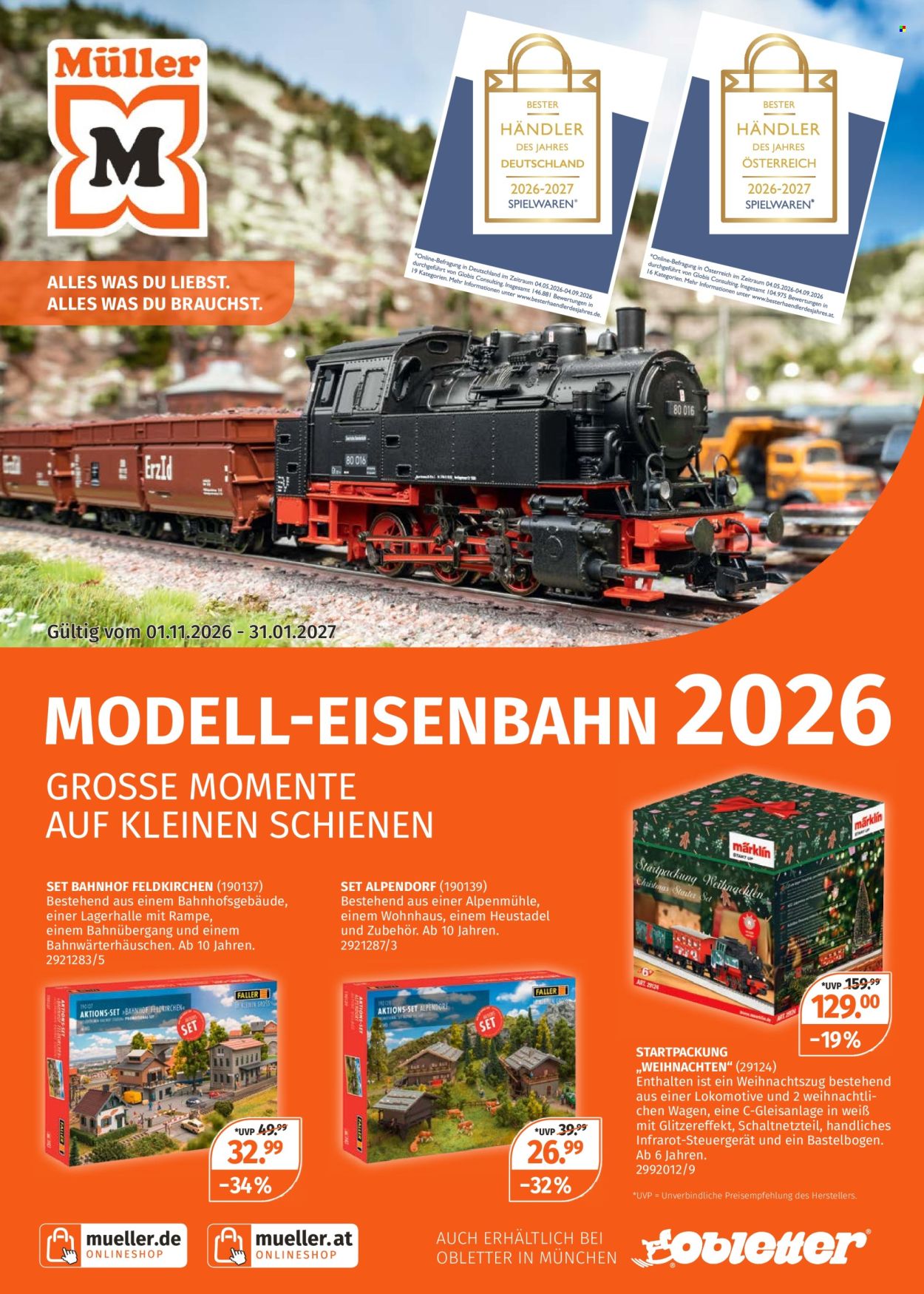 Müller Prospekte  - 1.11.2026 - 31.01.2027. Seite 1