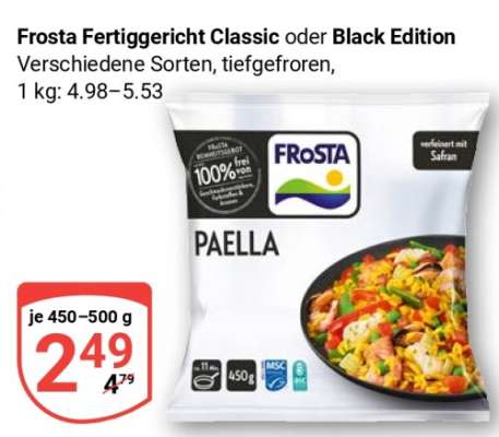 Frosta Fertiggericht Classic oder Black Edition