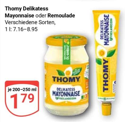 Thomy Delikatess Mayonnaise oder Remoulade