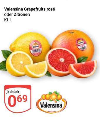 Valensina Grapefruits rosé oder Zitronen