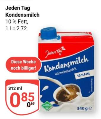 Jeden Tag Kondensmilch