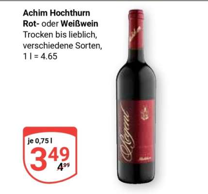 Achim Hochthurn Rot- oder Weißwein