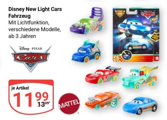 Disney New Light Cars Fahrzeug