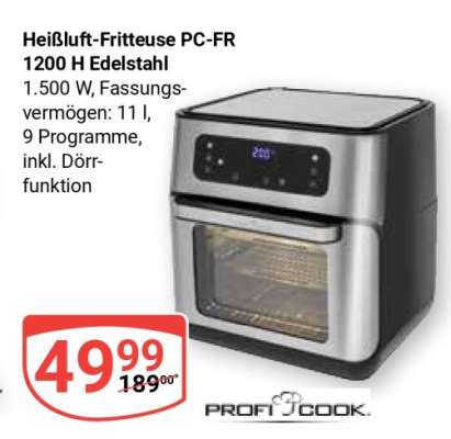 Heißluft-Fritteuse PC-FR 1200 H Edelstahl