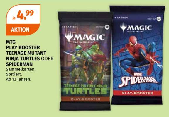 MTG PLAY BOOSTER TEENAGE MUTANT NINJA TURTLES ODER SPIDERMAN
