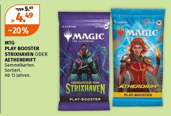 MTG PLAY BOOSTER STRIXHAVEN ODER AETHERDRIFT